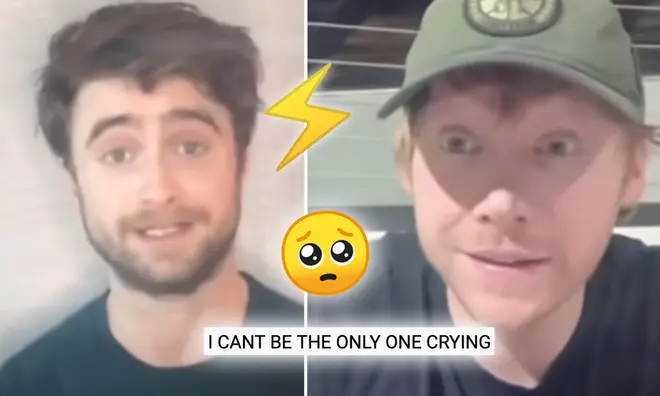 Daniel Radcliffe, Rupert Grint and Tom Felton reunited on Monday night.