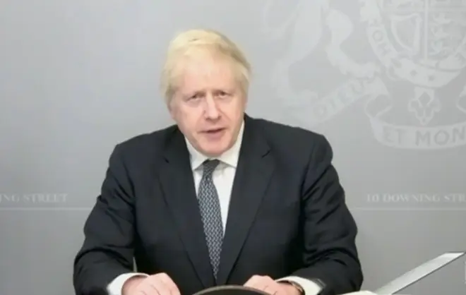 Boris Johnson addressed Parliament from isolation at home