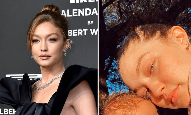 Gigi Hadid shared a sunny selfie with her baby girl