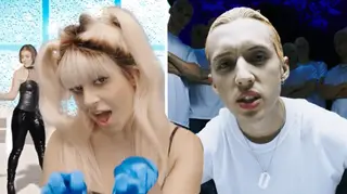 Charli XCX and Troye Sivan in the 1999 music video