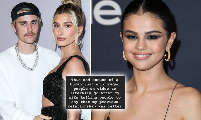 Justin Bieber defended his wife Hailey Baldwin against trolls who plotted to 'bombard' her with Selena Gomez comments.