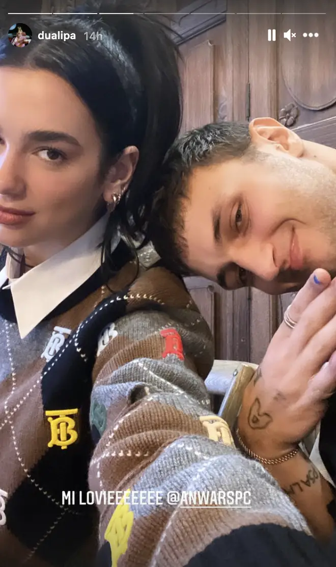 Dua Lipa enjoys a meal with 'her love' Anwar Hadid