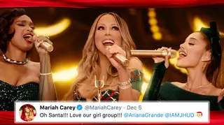 Ariana Grande and Jennifer Hudson join Mariah Carey on 'Oh Santa' remix
