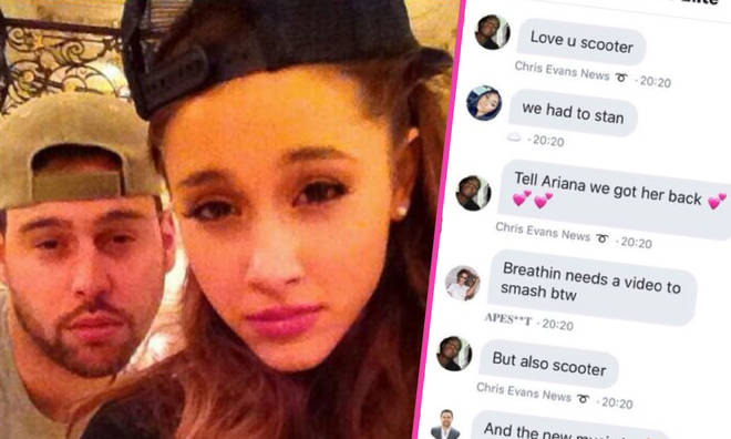 Scooter Braun messages Ariana Grande fans