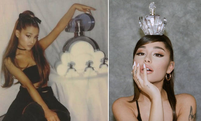 Ariana Grande often promotes her perfumes on Instagram.