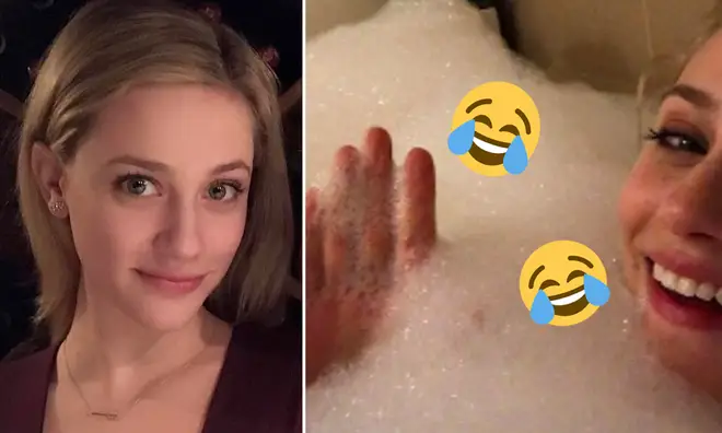 Lili Reinhart entertains fans with bubble bath Instagram story
