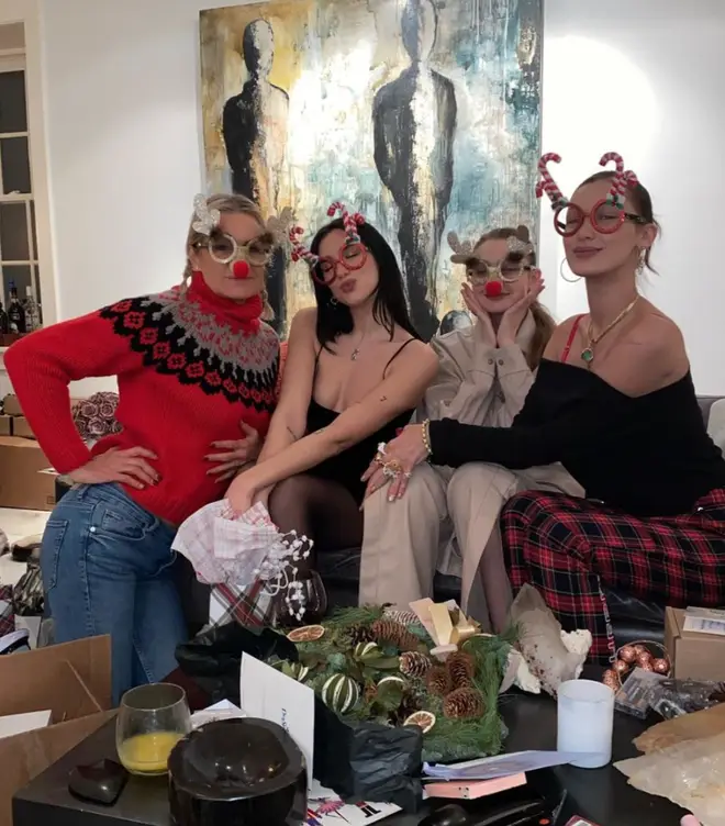 Gigi Hadid and her family were joined by Dua Lipa on Christmas Day