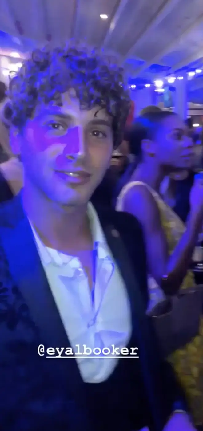 Eyal Booker spotted on Chloe Sims's Instagram story partying at ITV Gala