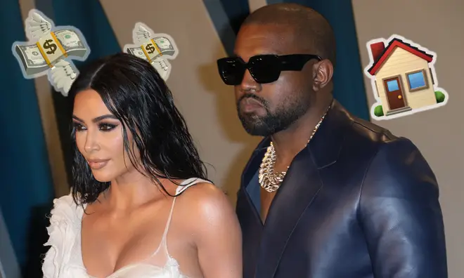 What will Kim and Kanye have to split in their divorce?