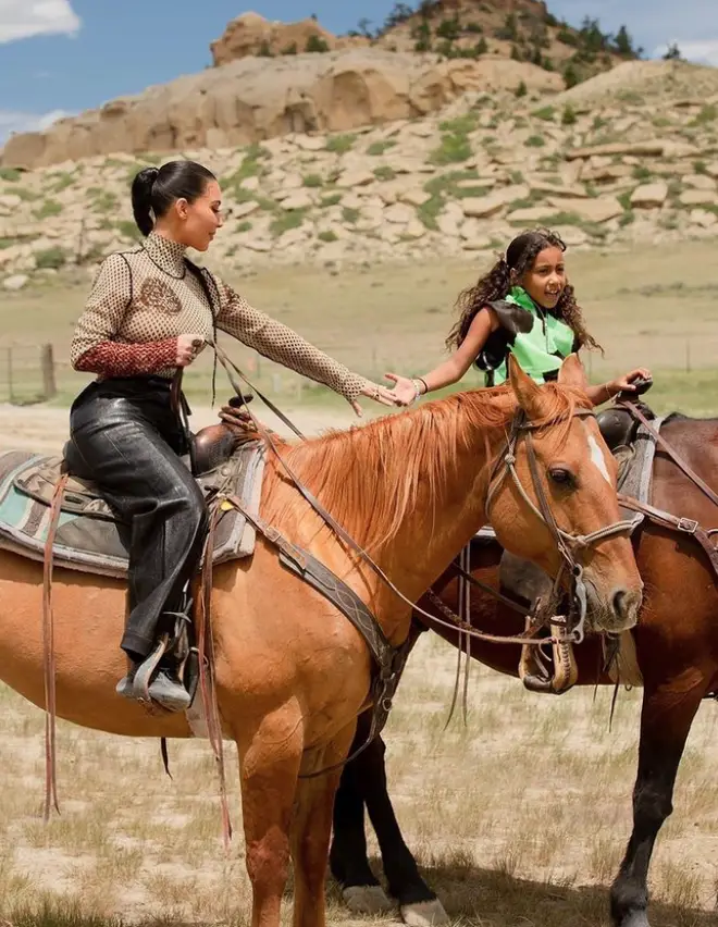 Kim and Kanye's daughter North had her 7th birthday celebrations at the ranch