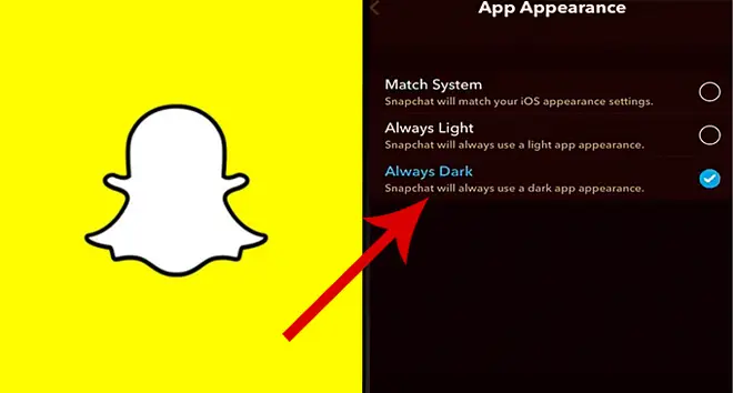 How to enable Snapchat's dark mode