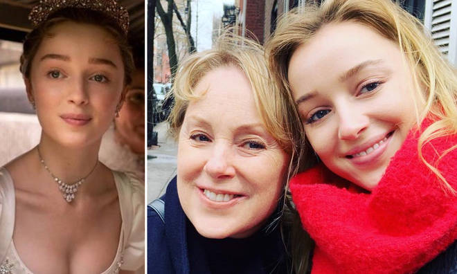 Phoebe Dynevor hit the fast forward button while watching Bridgerton with her family.