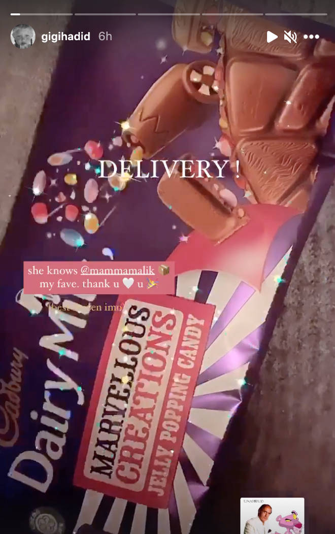 Gigi Hadid was sent her favourite chocolate from Zayn Malik's mum