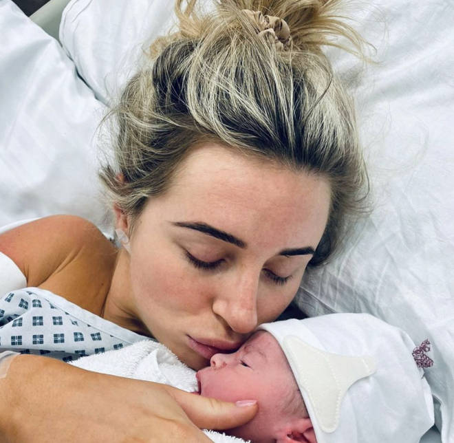 Dani Dyer has given birth to her baby boy