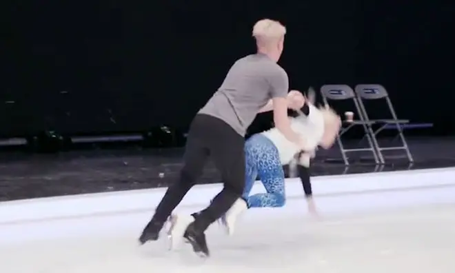 Dancing on Ice: Denise Van Outen and Matt Evers fell during rehearsals