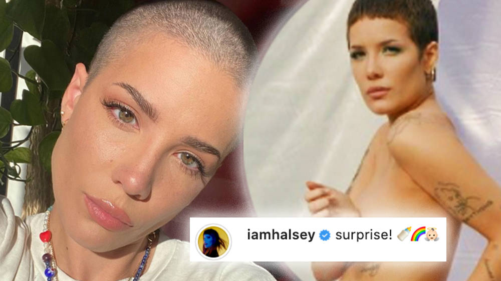 Halsey became pregnant with her first child with boyfriend Alev Aydin