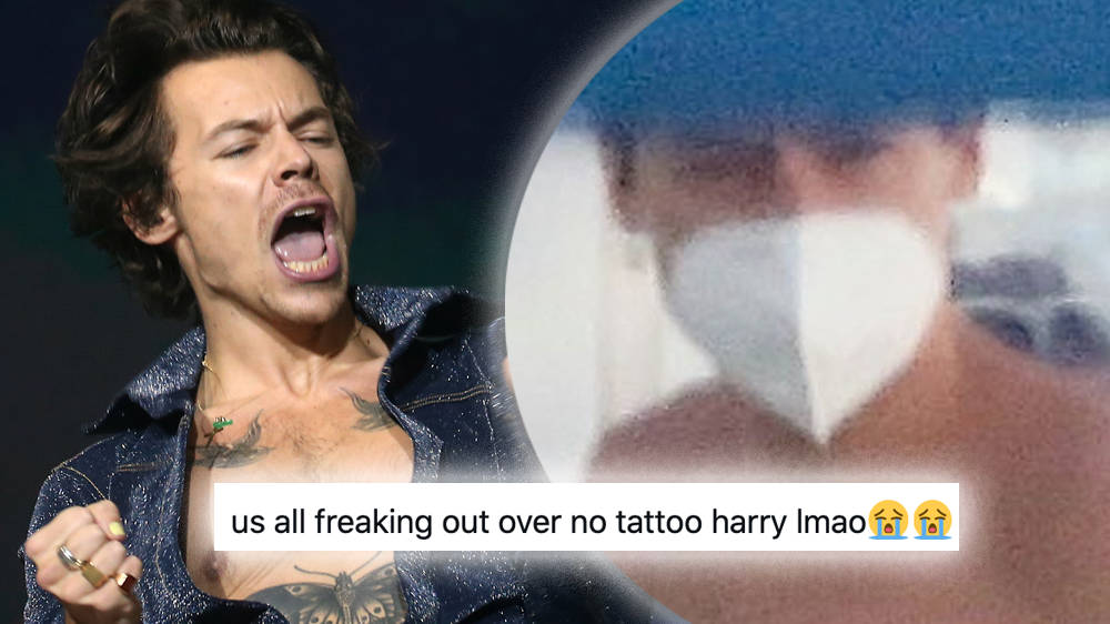 Harry Styles Topless & Without Tattoos While Filming 'Don't Worry ...