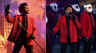 The Weeknd performed a mix of old and new songs at the Super Bowl.