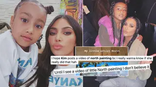 Kim Kardashian posted a snap of her daughter's 'painting' on social media.