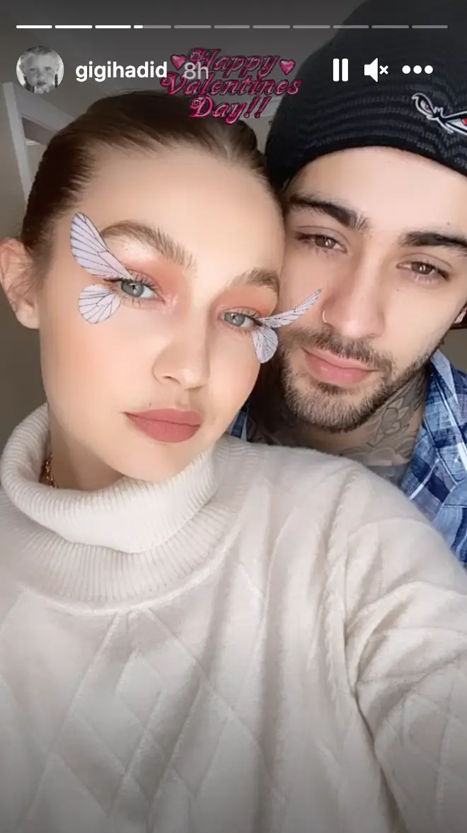 Gigi Hadid shared loved-up snaps with Zayn.