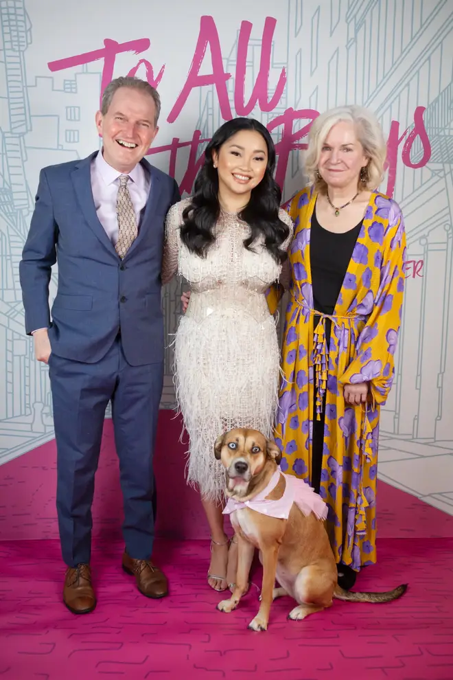 Lana Condor and her parents at the To All the Boys 3 virtual premiere