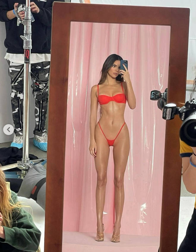 Kendall Jenner's red lingerie snap went viral.