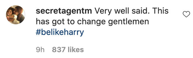 Harry Styles was dubbed a 'gentlemen' by some people in the comments.