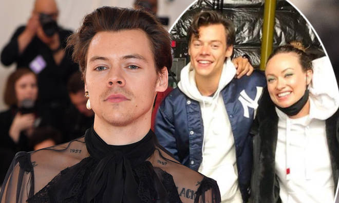 Harry Styles and Olivia Wilde cosied up for a Don't Worry Darling team photo