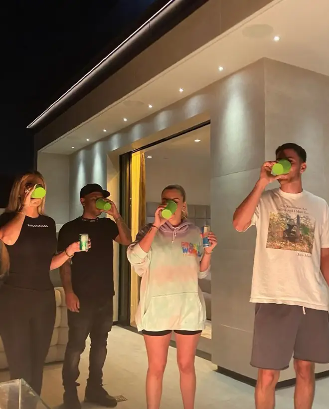 Kendall Jenner shared snaps of her friends tasting the 818 tequila.