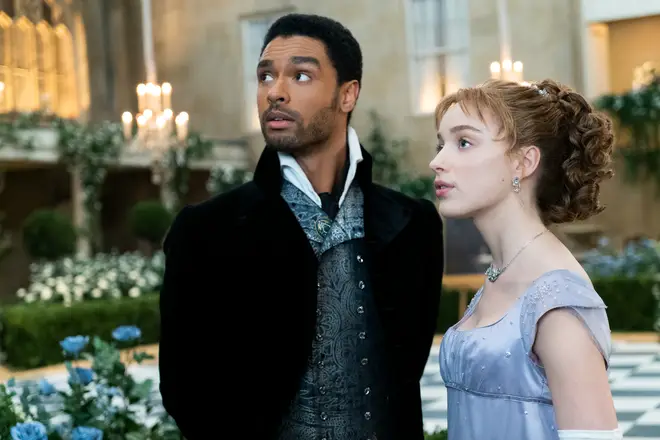 Regé-Jean Page and Phoebe Dynevor as The Duke and Daphne in Bridgerton