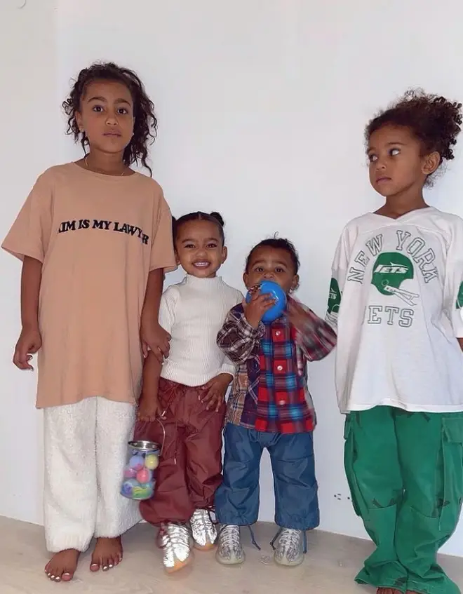 Kim Kardashian and Kanye West's four kids; North, Chicago, Psalm and Saint