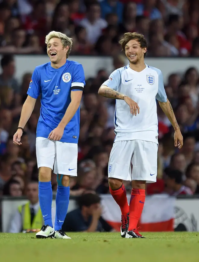 Niall Horan and Louis Tomlinson played football together for Soccer Aid 2016
