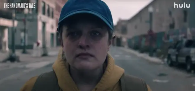 Elisabeth Moss plays Offred in The Handmaid's Tale