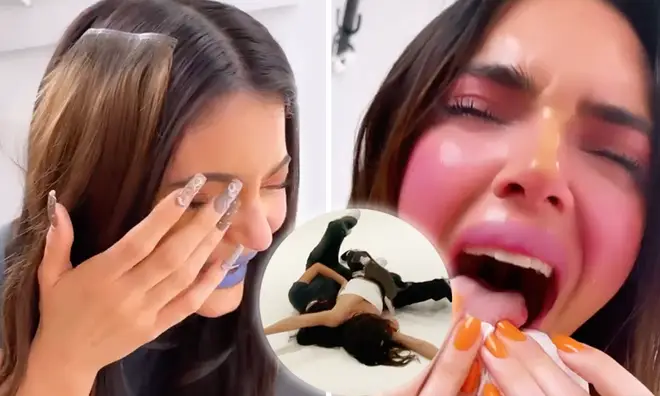 Kendall and Kylie go wild in drunk make-up tutorial video