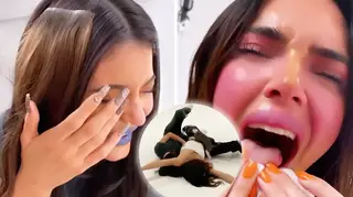 Kendall and Kylie go wild in drunk make-up tutorial video