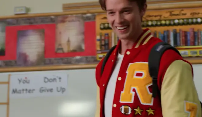 Patrick Schwarzenegger is the high school's quarterback in Moxie.