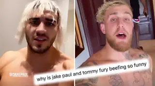 Tommy Fury challenges Jake Paul to a boxing match as they mock each other online