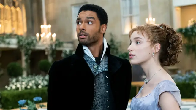 Regé-Jean Page and Phoebe Dynevor as The Duke and Daphne in Bridgerton
