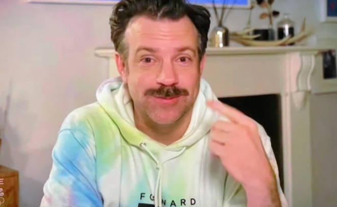 Jason Sudeikis' fireplace became a talking point for fans.