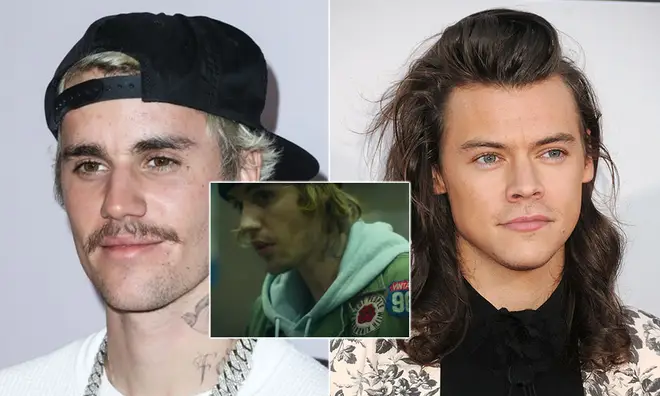 Justin Bieber was spotted repping Harry Styles' slogan.