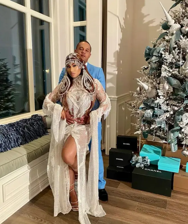 Nicki Minaj with her actual husband Kenneth Petty