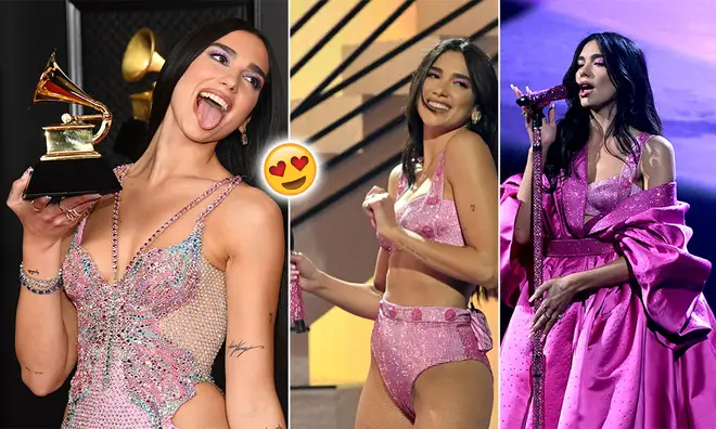 Dua Lipa acknowledged her fellow female Grammy nominees in her acceptance speech.