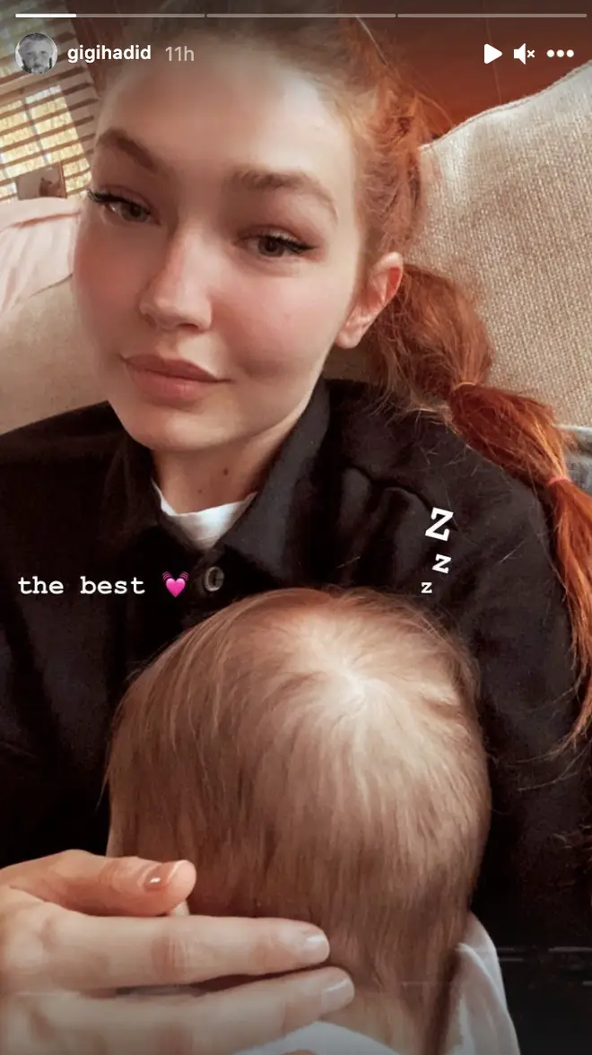 Gigi Hadid let her baby girl catch up on her sleep