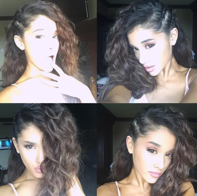 Ariana Grande's natural hair is curly although she's known for her trademark ponytail