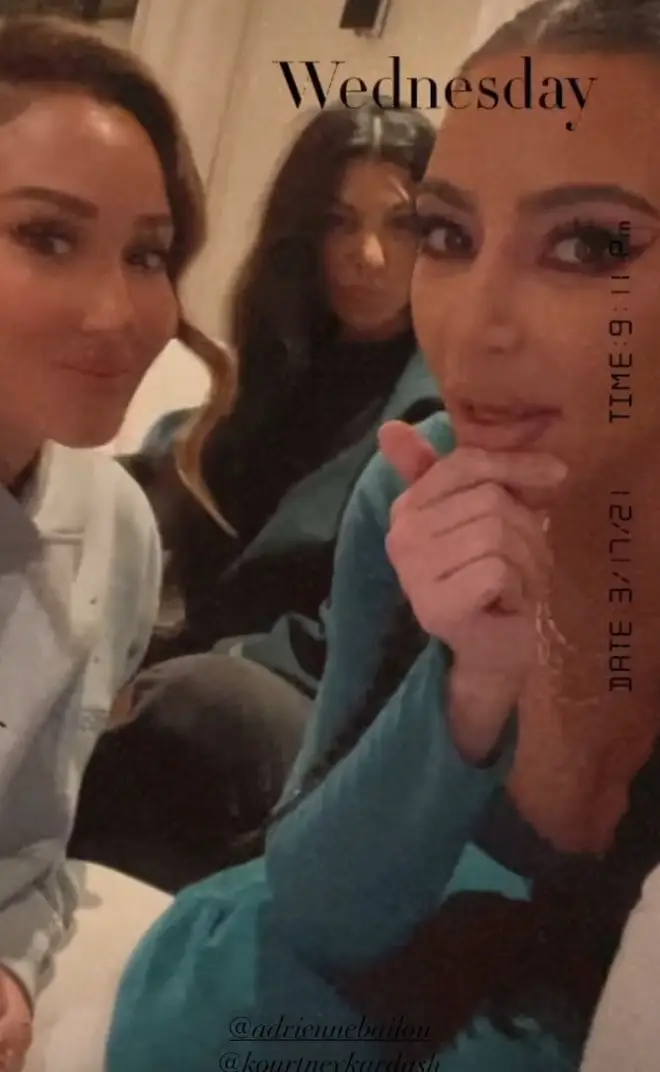 Kim and Kourtney Kardashian shared posts with Adrienne Bailon.