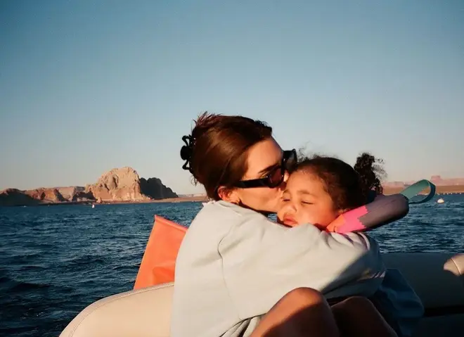 Kendall Jenner with her niece and Kylie's daughter, Stormi.