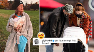 Gigi Hadid dressed up baby Khai as a bunny for her first Easter!