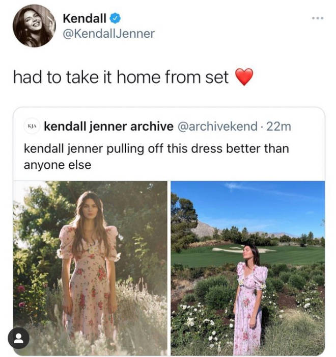 Kendall Jenner has since deleted the tweet.