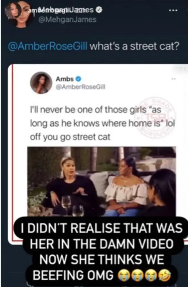 Amber Gill cleared up the confusion about her Twitter row with Meghan James.