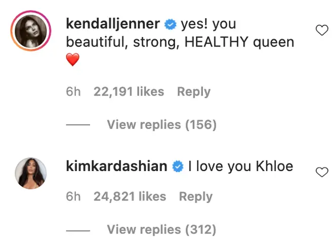 Kim Kardashian and Kendall Jenner showed their support towards their sister, Khloe.